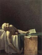 Jacques-Louis  David death of marat oil painting